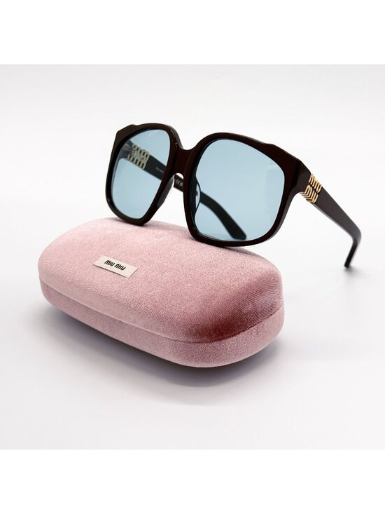 NEW MIU MIU SUNGLASSES MUA07S 24D20R WOMEN BROWN/BLUE MU A07S, SMU A07 EYEWEAR